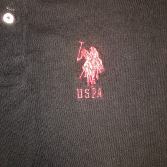 US POLO ASSN Short Sleeve Black Polo Shirt Size XL Logo Buttons Number 3 - Picture 2 of 9